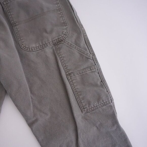 Vintage Rustler Olive Green Carpenter Dungaree Heavyweight Denim Jeans 32X32 - Picture 9 of 16